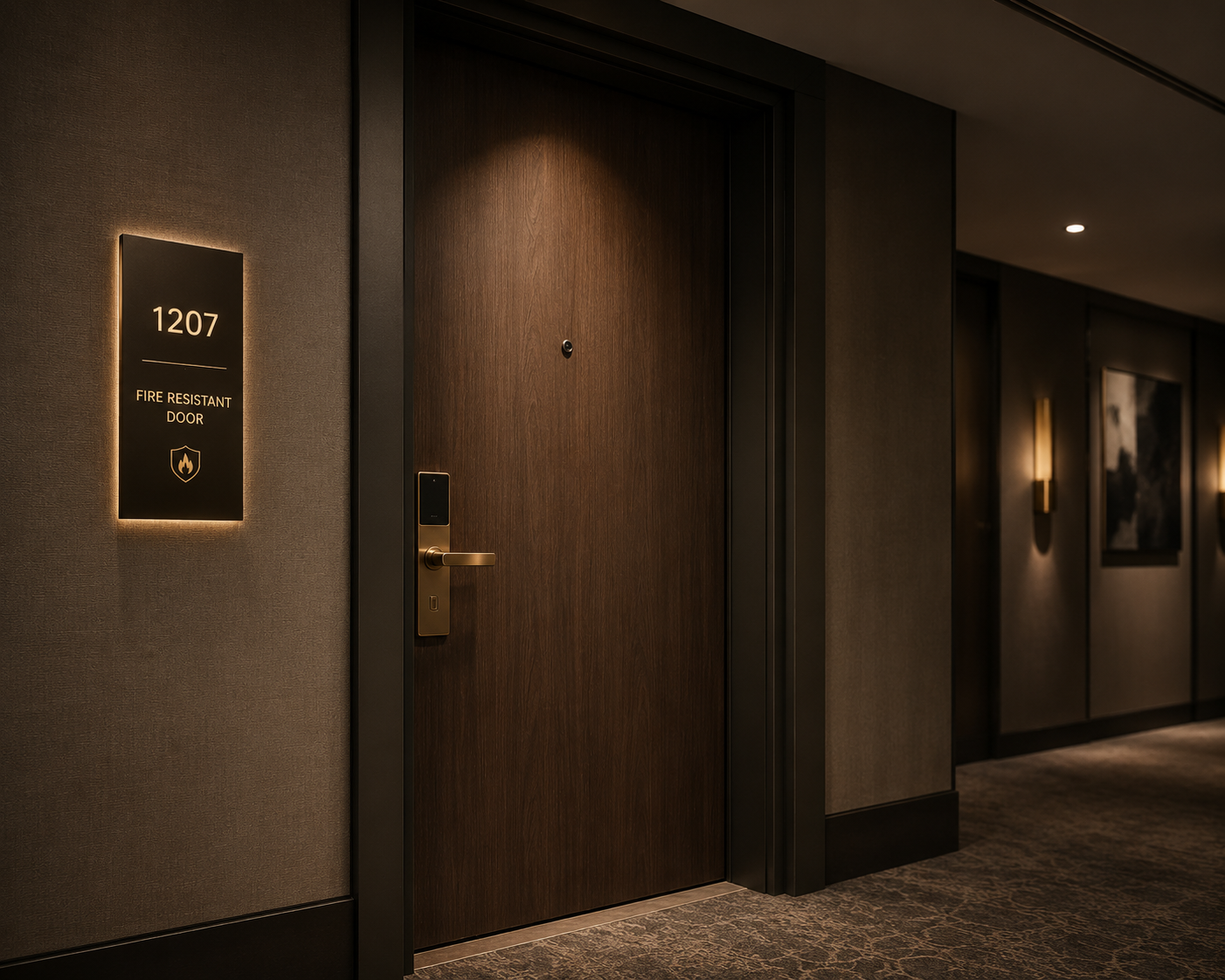 Yangına Dayanıklı Otel Kapısı