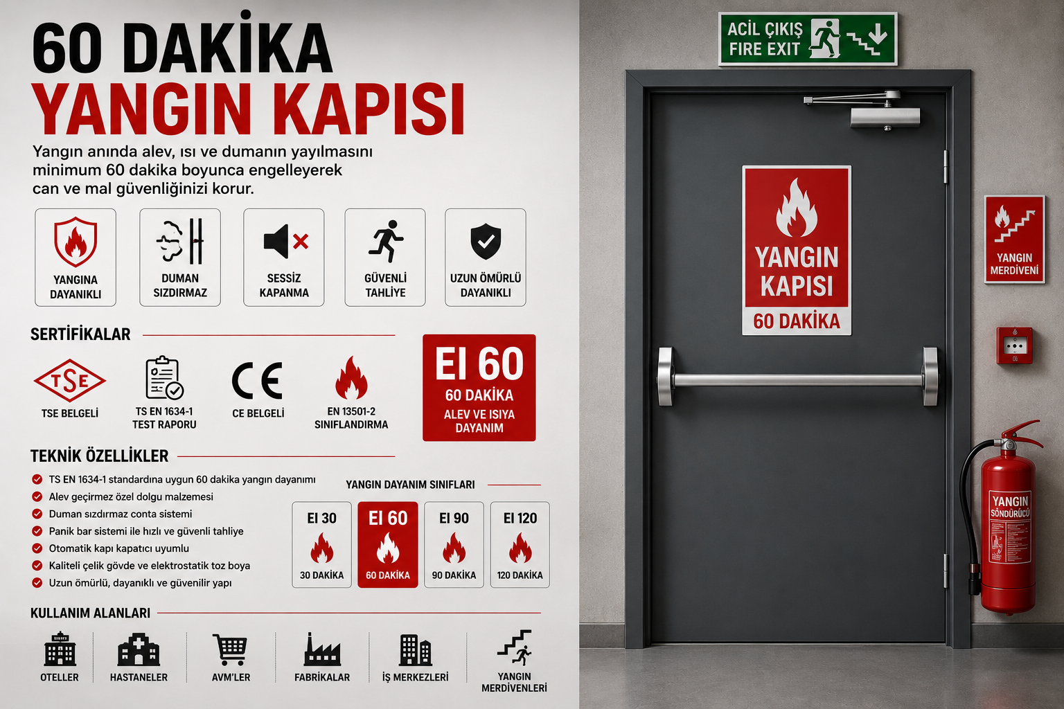 60 Dakika Yangın Kapısı